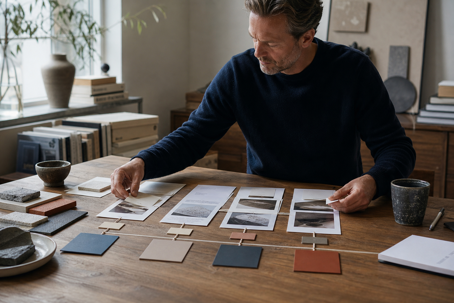 Redaktionel illustration af en marketingansvarlig, der forbinder et websites teknik, indhold og kundens næste handling.
